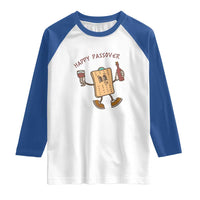 Happy Passover Matzah Drinking Raglan Shirt Wine and Matzo Matzatarian Funny Pesach Jewish
