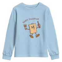 Happy Passover Matzah Drinking Youth Sweatshirt Wine and Matzo Matzatarian Funny Pesach Jewish
