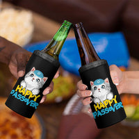 Happy Passover Cute Cat 4 in 1 Can Cooler Tumbler Seder Jewish Pesach