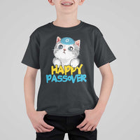 Happy Passover Cute Cat T Shirt For Kid Seder Jewish Pesach