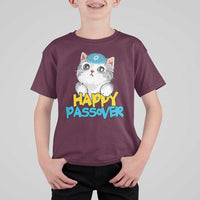 Happy Passover Cute Cat T Shirt For Kid Seder Jewish Pesach