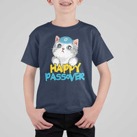 Happy Passover Cute Cat T Shirt For Kid Seder Jewish Pesach