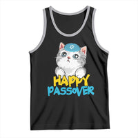 Happy Passover Cute Cat Tank Top Seder Jewish Pesach