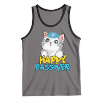 Happy Passover Cute Cat Tank Top Seder Jewish Pesach