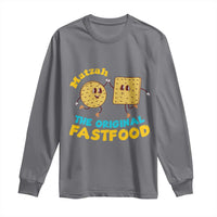 Funny Passover Matzah Long Sleeve Shirt The Original Fast Food Seder Jewish