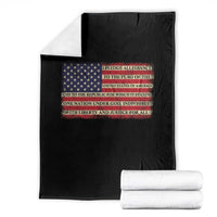 Pledge of Allegiance USA Flag Vintage Patriotic Graphic Throw Blanket One Nation Under God Liberty and Justice for All