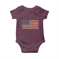 Pledge of Allegiance USA Flag Vintage Patriotic Graphic Baby Onesie One Nation Under God Liberty and Justice for All