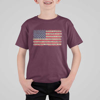 Pledge of Allegiance USA Flag Vintage Patriotic Graphic T Shirt For Kid One Nation Under God Liberty and Justice for All