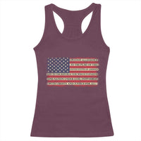 Pledge of Allegiance USA Flag Vintage Patriotic Graphic Racerback Tank Top One Nation Under God Liberty and Justice for All