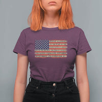 Pledge of Allegiance USA Flag Vintage Patriotic Graphic T Shirt For Women One Nation Under God Liberty and Justice for All