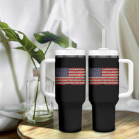 Pledge of Allegiance USA Flag Vintage Patriotic Graphic Tumbler With Handle One Nation Under God Liberty and Justice for All