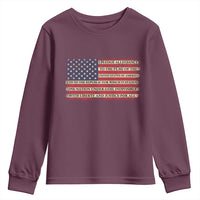Pledge of Allegiance USA Flag Vintage Patriotic Graphic Youth Sweatshirt One Nation Under God Liberty and Justice for All