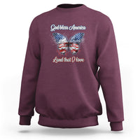 American Patriotic Sweatshirt God Bless America Land That I Love - Wonder Print Shop