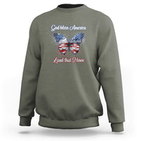 American Patriotic Sweatshirt God Bless America Land That I Love - Wonder Print Shop