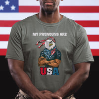 American Patriotic T Shirt My Pronouns Are USA - Wonder Print Shop