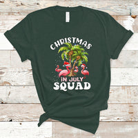 Christmas in July T Shirt Christmas in July Squad Pink Flamingo Funny Xmas Matching - Wonder Print Shop