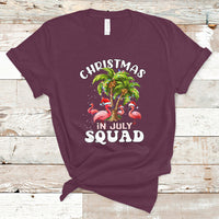 Christmas in July T Shirt Christmas in July Squad Pink Flamingo Funny Xmas Matching - Wonder Print Shop