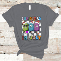 Christmas in July T Shirt Xmas in July Melting Popsicles Stick Summer Vibes Retro - Wonder Print Shop