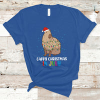 Christmas in July T Shirt Christmas in July Cute Capybara Cappy Christmas Xmas Lights - Wonder Print Shop