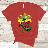 Jamaica T Shirt Don't Worry About A Thing Retro Caribbean Jamaica Reggae - Wonder Print Shop