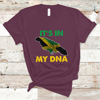 Jamaica T Shirt It's In My DNA Proud Jamaican Flag Map Jamaica Reggae - Wonder Print Shop