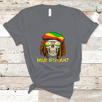Jamaica T Shirt Wah Gwaan Jamaican Skull Pride Jamaica Flag Reggae Vacation - Wonder Print Shop