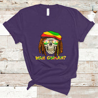 Jamaica T Shirt Wah Gwaan Jamaican Skull Pride Jamaica Flag Reggae Vacation - Wonder Print Shop