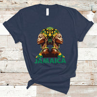 Jamaica T Shirt Jamaican Black Girls Melanin Queen Jamaica Flag Hair Womens - Wonder Print Shop