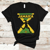 Jamaica Women Football T Shirt Jamaican Flag Girls Soccer Futbol Fan Lover - Wonder Print Shop