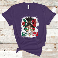 Mexican Independence Day T Shirt Viva Mexico Cabrone Messy Bun Latino Hispanic Mexican Flag - Wonder Print Shop