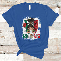 Mexican Independence Day T Shirt Viva Mexico Cabrone Messy Bun Latino Hispanic Mexican Flag - Wonder Print Shop