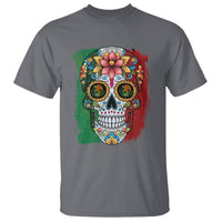 Sugar Skull Mexican Flag T Shirt Viva Mexico Hispanic Heritage Month - Wonder Print Shop