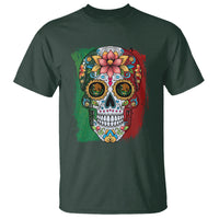 Sugar Skull Mexican Flag T Shirt Viva Mexico Hispanic Heritage Month - Wonder Print Shop