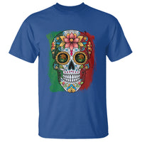 Sugar Skull Mexican Flag T Shirt Viva Mexico Hispanic Heritage Month - Wonder Print Shop
