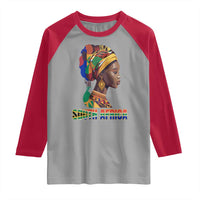 South Africa Pride Raglan Shirt Black African Woman