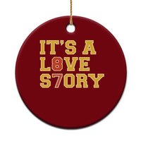 It’s a Love Story 87 Ceramic Ornament Inspired Football Romance - Wonder Print Shop