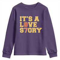 It’s a Love Story 87 Youth Sweatshirt Inspired Football Romance - Wonder Print Shop
