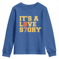 It’s a Love Story 87 Youth Sweatshirt Inspired Football Romance - Wonder Print Shop