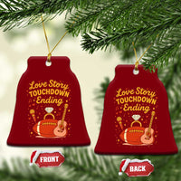 Love Story Touchdown Ending Ceramic Ornament Football And Music Engagement - Wonder Print Shop
