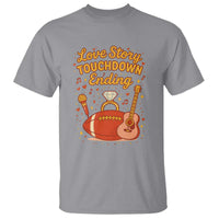 Love Story Touchdown Ending T Shirt Football And Music Engagement - Wonder Print Shop