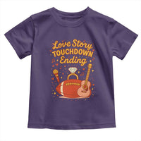 Love Story Touchdown Ending Toddler T Shirt Football And Music Engagement - Wonder Print Shop