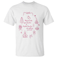 My Favorite Gym Teacher and English Teacher Are Getting Married T Shirt Retro Coquette Bow Wedding Love Story - Wonder Print Shop