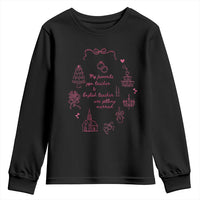 My Favorite Gym Teacher and English Teacher Are Getting Married Youth Sweatshirt Retro Coquette Bow Wedding Love Story - Wonder Print Shop