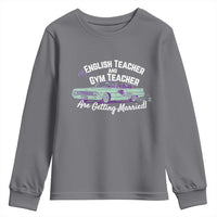 My English Teacher and Gym Teacher Are Getting Married Youth Sweatshirt Vintage Car Wedding Getaway - Wonder Print Shop