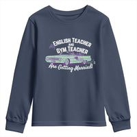My English Teacher and Gym Teacher Are Getting Married Youth Sweatshirt Vintage Car Wedding Getaway - Wonder Print Shop