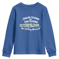 My English Teacher and Gym Teacher Are Getting Married Youth Sweatshirt Vintage Car Wedding Getaway - Wonder Print Shop