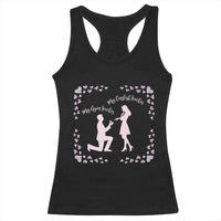 My English Teacher and Gym Teacher Are Getting Married Racerback Tank Top She Said Yes Love Story Romance - Wonder Print Shop