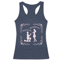 My English Teacher and Gym Teacher Are Getting Married Racerback Tank Top She Said Yes Love Story Romance - Wonder Print Shop
