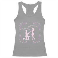 My English Teacher and Gym Teacher Are Getting Married Racerback Tank Top She Said Yes Love Story Romance - Wonder Print Shop