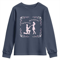 My English Teacher and Gym Teacher Are Getting Married Youth Sweatshirt She Said Yes Love Story Romance - Wonder Print Shop